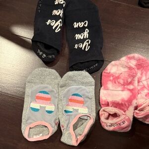 Women’s No-Show Socks Trio — Black, Gray, Pink